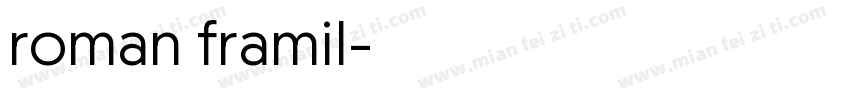 roman framil字体转换
